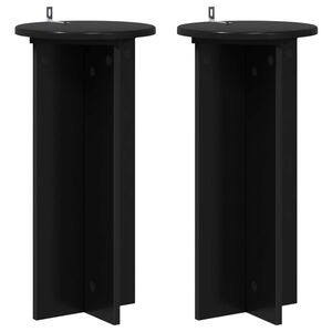 vidaXL N&ouml;v&eacute;ny&aacute;llv&aacute;ny 2 db Fekete 29,5 x 29,5 x 60 cm Szerelt Fa