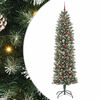 vidaXL Mű Karcs&uacute; Kar&aacute;csonyi Fa 300 LED-del Z&ouml;ld &eacute;s Feh&eacute;r 240 cm
