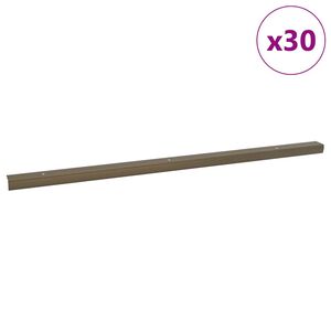 vidaXL L&eacute;pcső&eacute;lv&eacute;dők 30 pcs Barna 67 x 3 x 2 cm Alum&iacute;nium