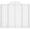 vidaXL 30 db íves horganyzott vas gabion kosár 200x50x160/180 cm