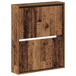 vidaXL Fali Cipőtart&oacute; DELFT 71 x 17 x 86 cm Szerelt Fa Antik Fa