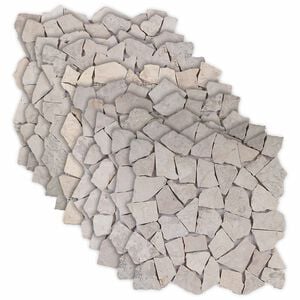 vidaXL Mozaik Csemp&eacute;k Kr&eacute;msz&iacute;nű 30 x 30 cm M&aacute;rv&aacute;ny