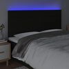 vidaXL fekete sz&ouml;vet LED-es fejt&aacute;mla 160x5x118/128 cm