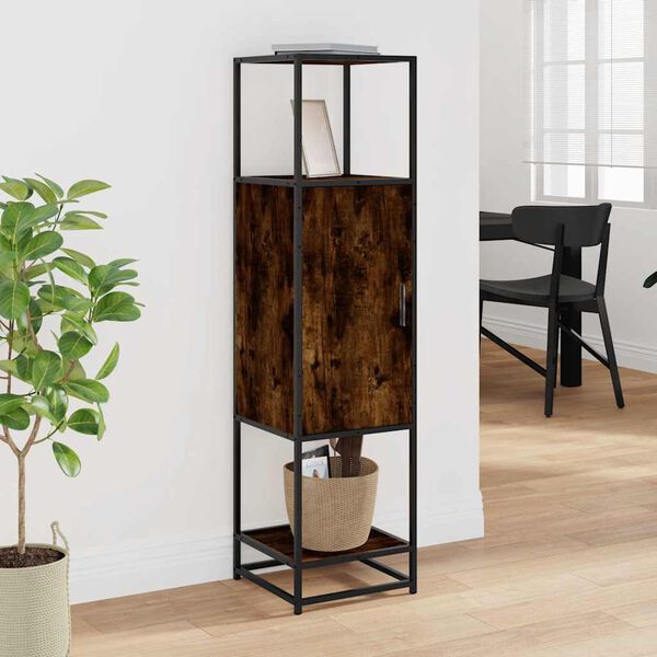 vidaXL Highboard sonoma t&ouml;lgy 35,5x35x139 cm g&eacute;pelt fa &eacute;s f&eacute;m