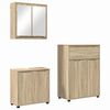 vidaXL F&uuml;rdőszoba b&uacute;tor szett 3 db Sonoma t&ouml;lgy 72,5 x 36,5 x 100 cm