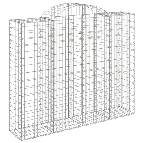vidaXL 10 db &iacute;ves horganyzott vas gabion kos&aacute;r 200x50x160/180 cm