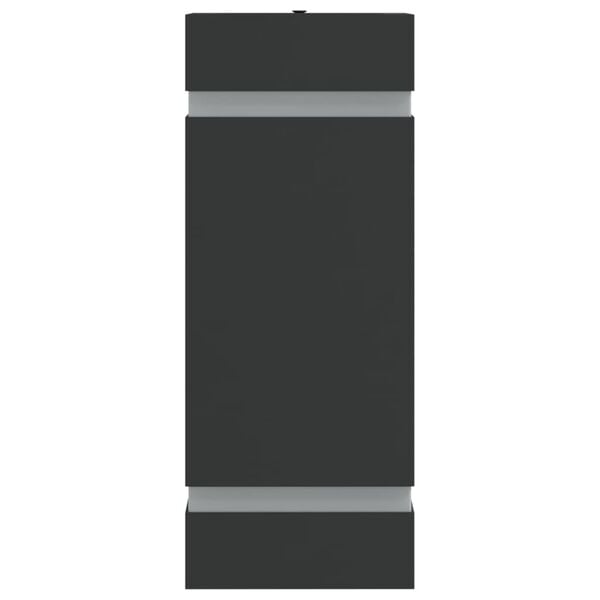 vidaXL 2 db fekete rozsdamentes ac&eacute;l k&uuml;lt&eacute;ri falil&aacute;mpa