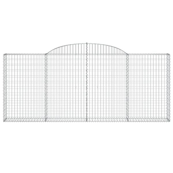 vidaXL 15 db íves horganyzott vas gabion kosár 300x30x120/140 cm