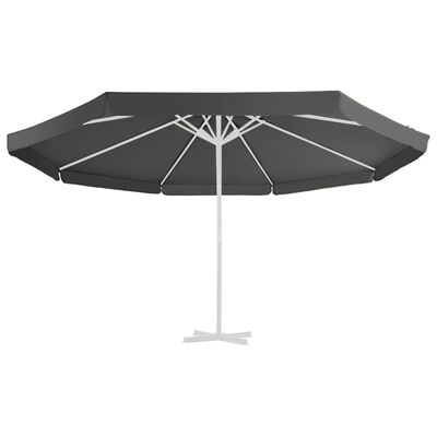 vidaXL antracitszürke kültéri napernyő csereponyva 500 cm