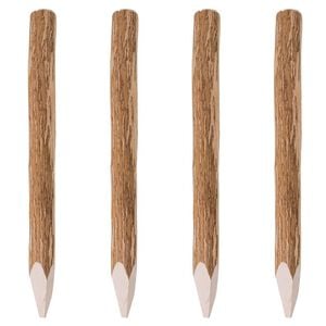 vidaXL 4 db kihegyezett mogyor&oacute;fa ker&iacute;t&eacute;soszlop 90 cm