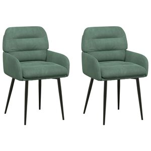 vidaXL &Eacute;tkező Sz&eacute;kek 2 pcs B&aacute;rsony Tengeri Z&ouml;ld 59 x 59,5 x 90 cm