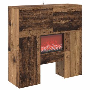 vidaXL Elektromos kandall&oacute; Antik Fa 75 x 24,5 x 75 cm Szerelt fa
