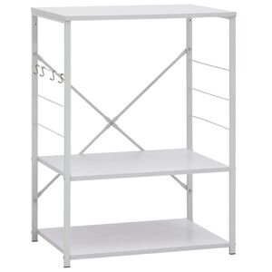 vidaXL feh&eacute;r szerelt fa mikrohull&aacute;m&uacute; szekr&eacute;ny 60 x 39,6 x 79,5 cm