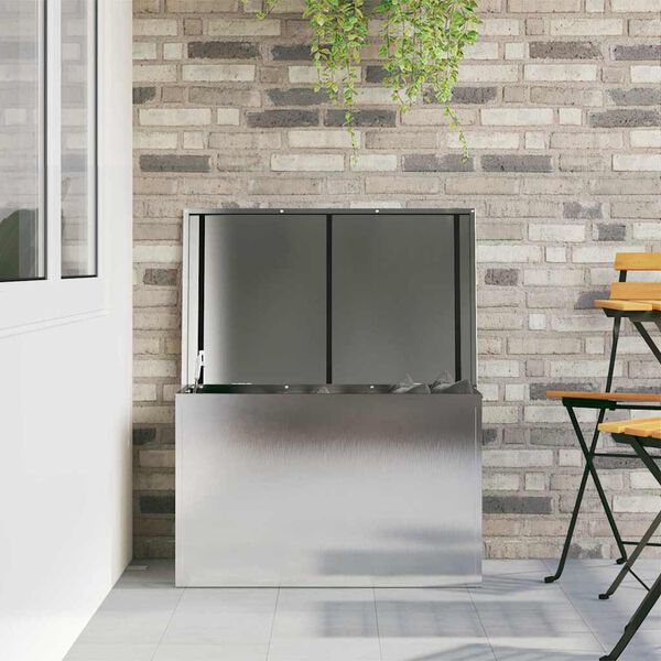 vidaXL K&uuml;lt&eacute;ri T&aacute;rol&oacute; Doboz Ez&uuml;st 80 x 50,5 x 50 cm Ac&eacute;l