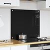 vidaXL Konyhai splashback Fekete 70 x 60 cm edzett üveg
