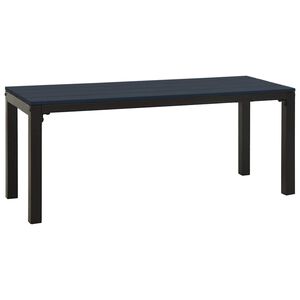 vidaXL fekete ac&eacute;l &eacute;s WPC kerti pad 110 cm