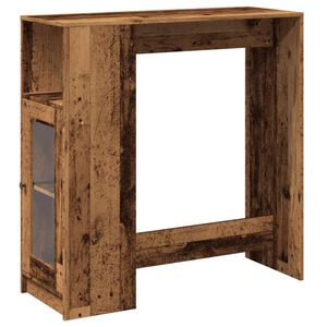 vidaXL antik fa sz&iacute;nű szerelt fa b&aacute;rasztal t&aacute;rol&oacute;kkal 101x40x103,5 cm