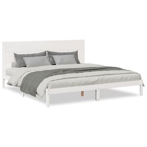 vidaXL feh&eacute;r t&ouml;m&ouml;r fa extra hossz&uacute; &aacute;gykeret matrac n&eacute;lk&uuml;l 200 x 220 cm