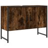 vidaXL f&uuml;st&ouml;s t&ouml;lgy szerelt fa f&uuml;rdőszobai mosd&oacute;szekr&eacute;ny 80x33x60 cm