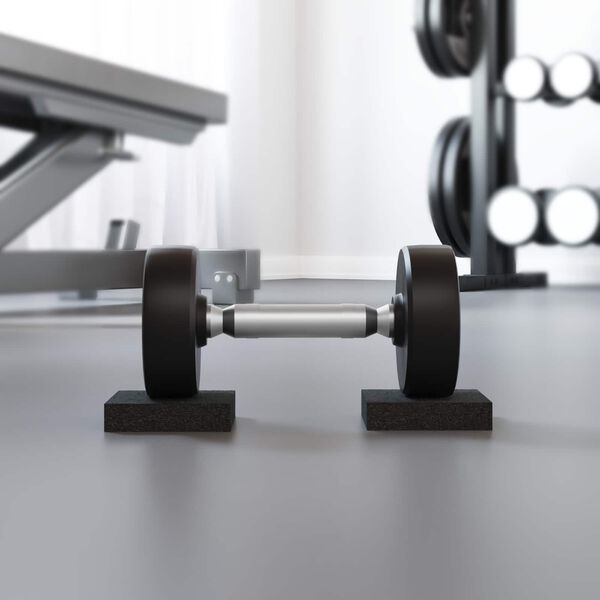 vidaXL Gumi Pad 25 pcs Fekete 9 x 6 x 2 cm Gumi