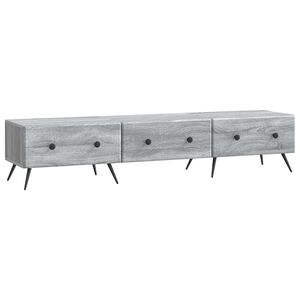 vidaXL TV szekr&eacute;ny fi&oacute;kkal Sz&uuml;rke Sonoma 147 x 34,5 x 30 cm Szerelt Fa