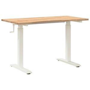 vidaXL Asztal t&aacute;rol&oacute;val Feh&eacute;r &eacute;s Term&eacute;szetes 120 x 60 cm T&ouml;m&ouml;r T&ouml;lgyfa
