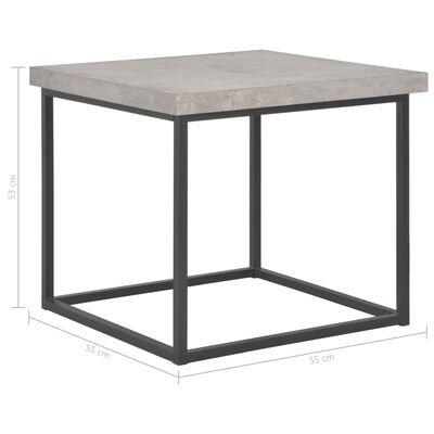 vidaXL beton hatású dohányzóasztal 55 x 55 x 53 cm