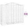vidaXL 30 db &iacute;ves horganyzott vas gabion kos&aacute;r 200x50x160/180 cm