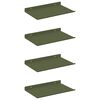 vidaXL Lebegő polc 4 db Olajz&ouml;ld 30 x 18 x 2,5 cm Ac&eacute;l
