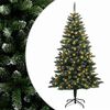 vidaXL Műanyag Hajtogat&oacute;s Kar&aacute;csonyfa 150 cm 150 LED Meleg feh&eacute;r