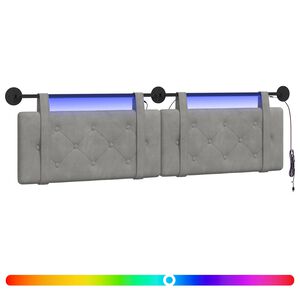 vidaXL F&uuml;ggesztett &aacute;gyfej LED f&eacute;nyekkel Vil&aacute;gossz&uuml;rke B&aacute;rsony