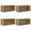 vidaXL CD t&aacute;rol&oacute; &aacute;llv&aacute;ny 4 db K&eacute;zműves T&ouml;lgy 40 x 17 x 17 cm