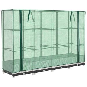 vidaXL rattan megjelen&eacute;sű magas&aacute;gy&aacute;s melegh&aacute;ztakar&oacute;val 160x40x123 cm