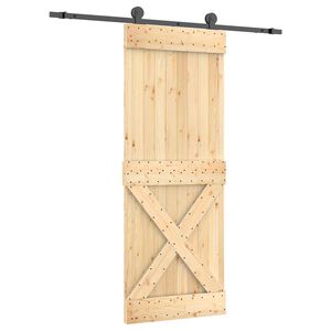 vidaXL Cs&uacute;sz&oacute; ajt&oacute; 80 x 210 cm Szil&aacute;rd Fenyőfa (Nem Kezelt)