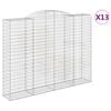 vidaXL 13 db &iacute;ves horganyzott vas gabion kos&aacute;r 300x50x220/240 cm