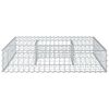 vidaXL Gabion emelt &aacute;gy Ez&uuml;st 100 x 100 x 20 cm Horganyzott ac&eacute;l