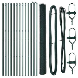 vidaXL Hatsz&ouml;gletű ker&iacute;t&eacute;s talajr&ouml;gz&iacute;tő 25 x 1,6 m PVC-bevonatos ac&eacute;l
