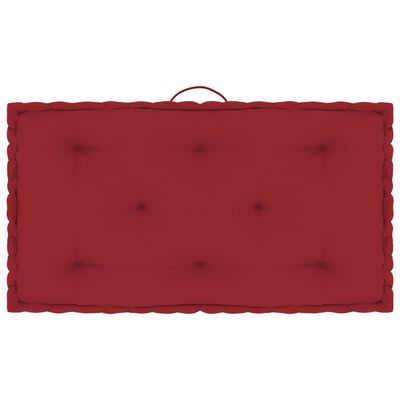 vidaXL 3 db burgundi vörös pamut raklapbútor-padlópárna