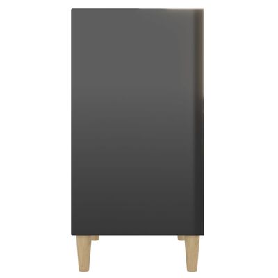 vidaXL magasfényű fekete forgácslap tálalószekrény 57 x 35 x 70 cm