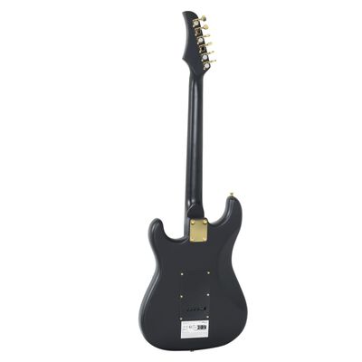 vidaXL fekete és arany elektromos gitár kezdőknek puhatokkal 4/4 39"