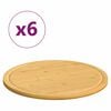 vidaXL 6 db bambusz v&aacute;g&oacute;deszka &Oslash;30 x 1,5 cm