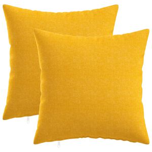 vidaXL P&aacute;rna huzat 2 db HEERLEN Vil&aacute;gos s&aacute;rga 30 x 30 cm Sz&ouml;vet