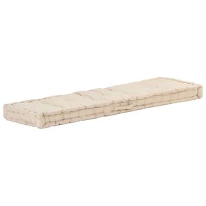 vidaXL b&eacute;zs pamut raklappadl&oacute;-p&aacute;rna 120 x 40 x 7 cm