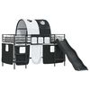 vidaXL Gyerekek Loft &Aacute;gykerete Fekete 79,5 x 200 cm F&eacute;m