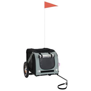 vidaXL sz&uuml;rke-fekete oxford sz&ouml;vet &eacute;s vas kis&aacute;llatsz&aacute;ll&iacute;t&oacute; ut&aacute;nfut&oacute;