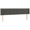 vidaXL sötétszürke bársony LED-es fejtámla 203 x 16 x 78/88 cm