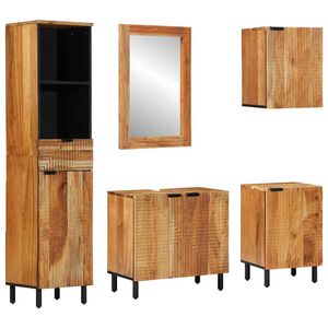 vidaXL F&uuml;rdőszobai Szekr&eacute;ny Szett 5 db Term&eacute;szetes 38 x 33 x 160 cm