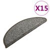 vidaXL 15 db antracitsz&uuml;rke l&eacute;pcsőszőnyeg 65x21x4 cm