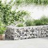 vidaXL horganyzott acél gabion fal fedéllel 900 x 50 x 50 cm