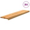vidaXL 4 db t&ouml;m&ouml;r t&ouml;lgyfa vil&aacute;gosbarna l&eacute;pcsőfokok 110x25x2 cm